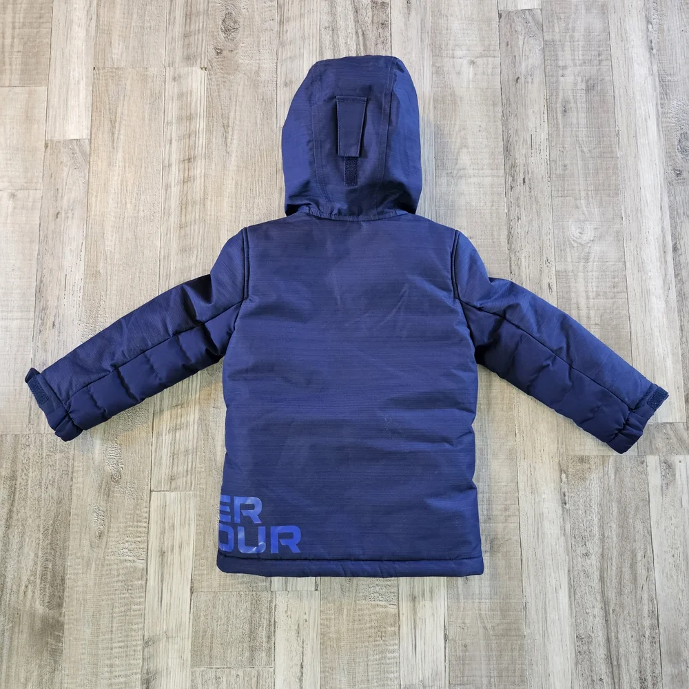 Under Armour Kids' Superthaw Hooded Boy Jacket in Midnight cold gear Navy Size 5